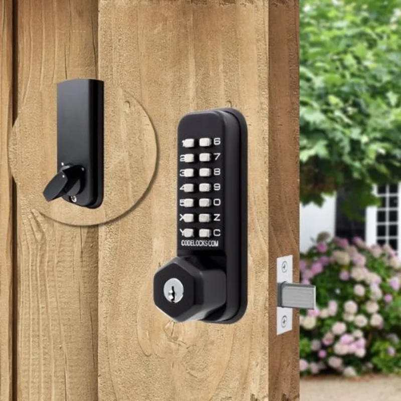 Premium Light Duty Mechanical Lock Black Marine Mortise Deadbolt With Key Override CL210BKMG