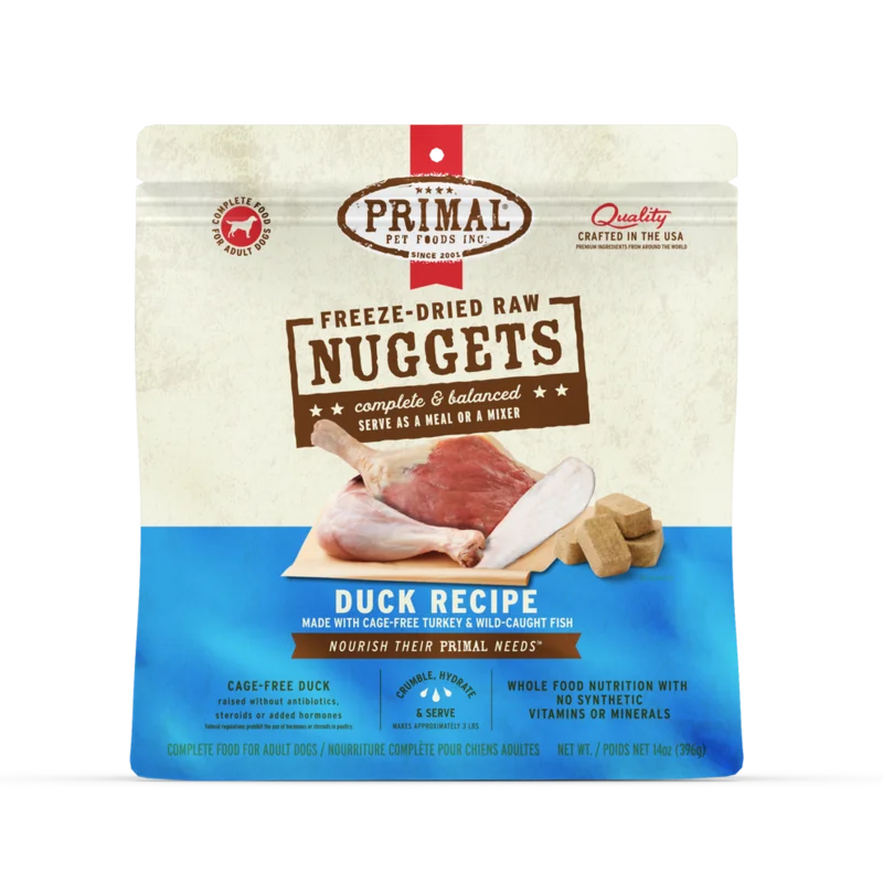 Primal Pet Foods Freeze-Dried Raw Nuggets Dog FoodDuck Recipe