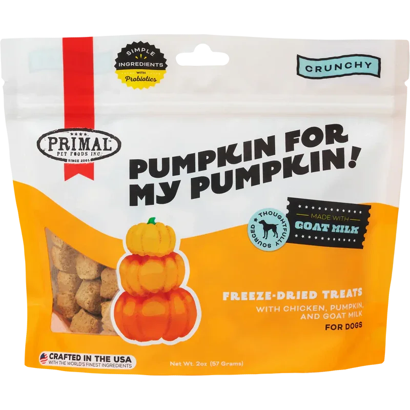 Primal Pet Foods Pumpkin For My Pumpkin Chicken, Pumpkin & Goat Milk Dog Treats