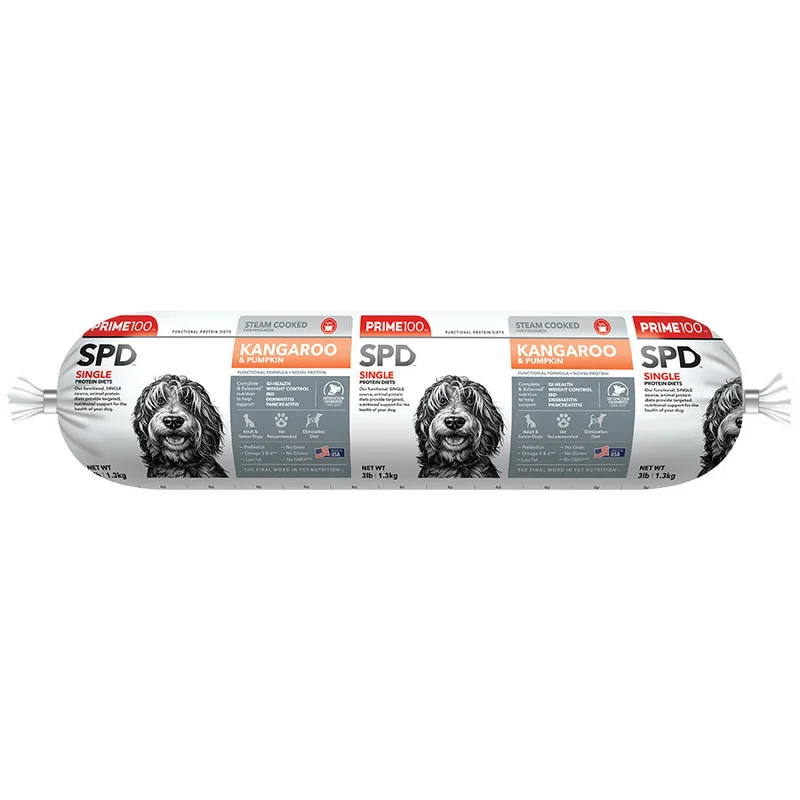 Prime100 SPD Fresh Roll Kangaroo & Pumpkin Dog Food