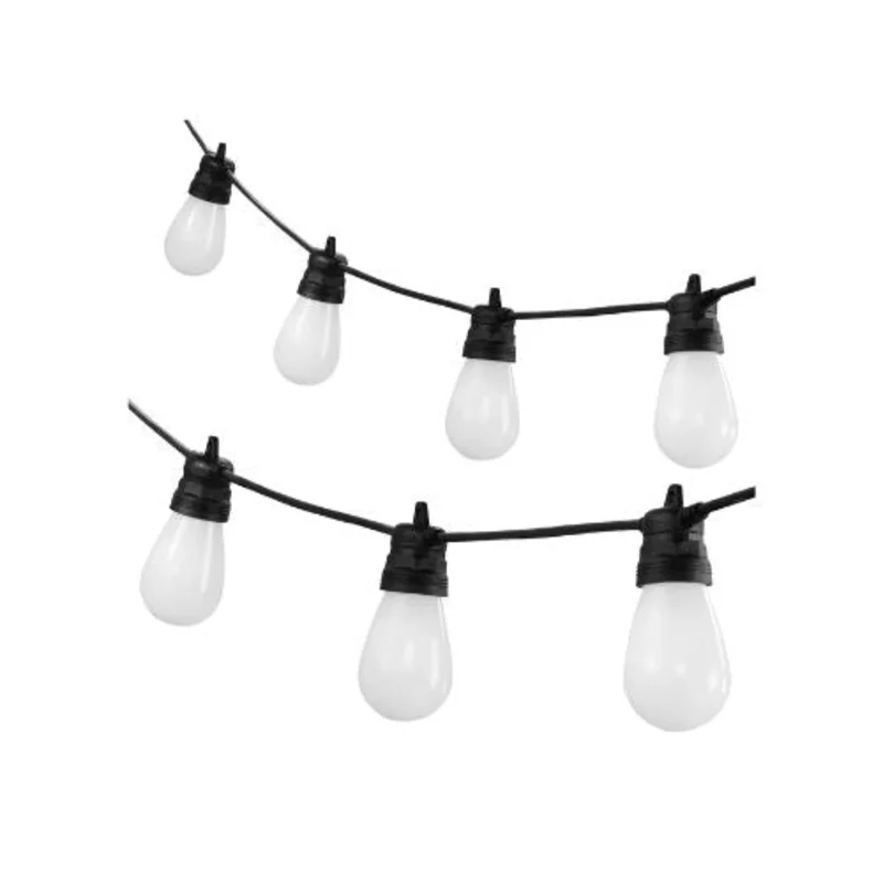 Programmable 50FT Color Changing Hanging 15 Bulb RGB String Lights with Timer for Halloween Decorations Christmas