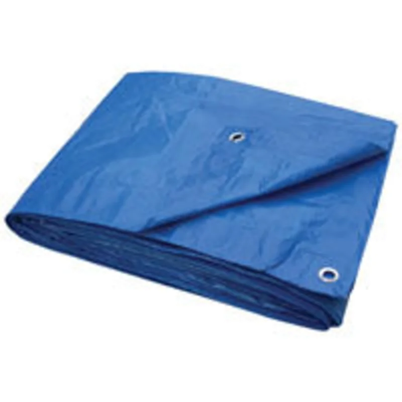 ProSource Tarpaulin, 10 ft L, 8 ft W, 3.5 mil Thick, Polyethylene, Blue Blue