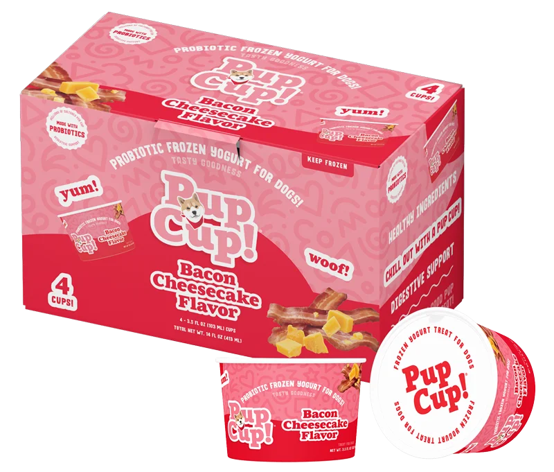 Pup Cup Bacon Cheesecake Flavor Dog Treats
