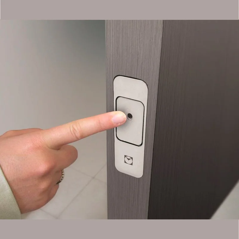 Push&Go Evo - Magnetic Unlocking System for double doors. Made in Italy. Mate Chrome