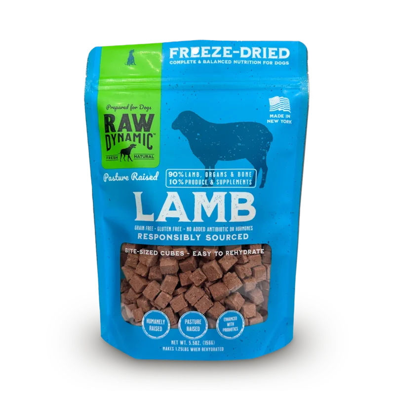 Raw Dynamic Freeze Dried Raw Lamb Fromula for Dogs