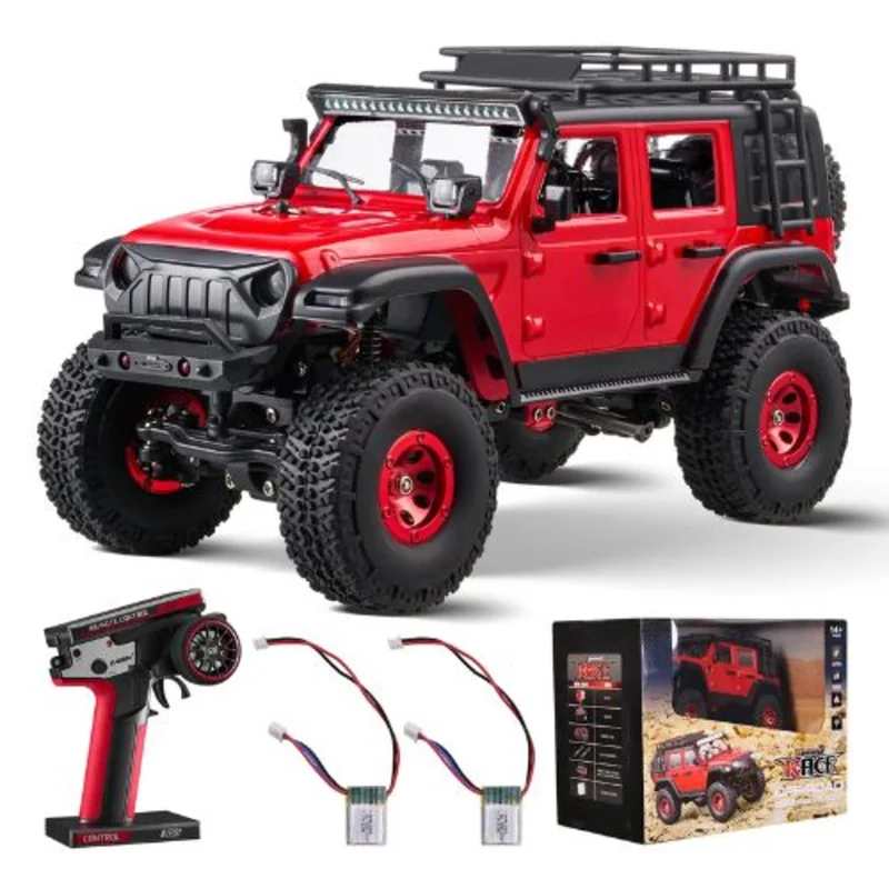 RC Car 1:24 Scale 4WD All-Terrain Off-Road Truck with Full Lighting, Extra Shell, 2 Batteries, Ages 14+ ( 2428