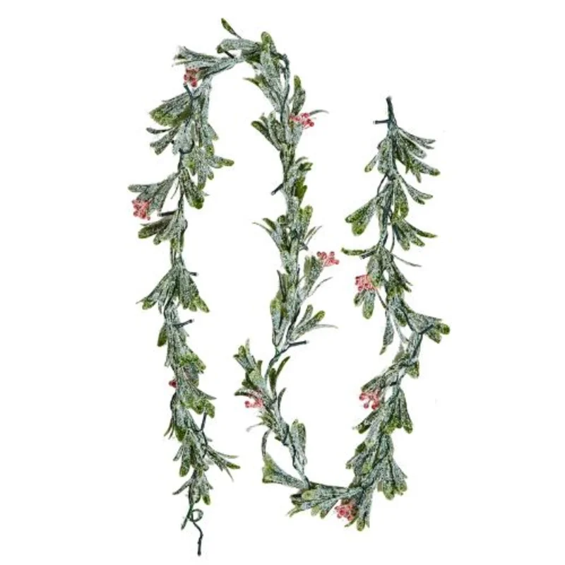 Realistic Greenery Decorated with Vines Olive Leaves and Berries Xmas Decoration (9FT)