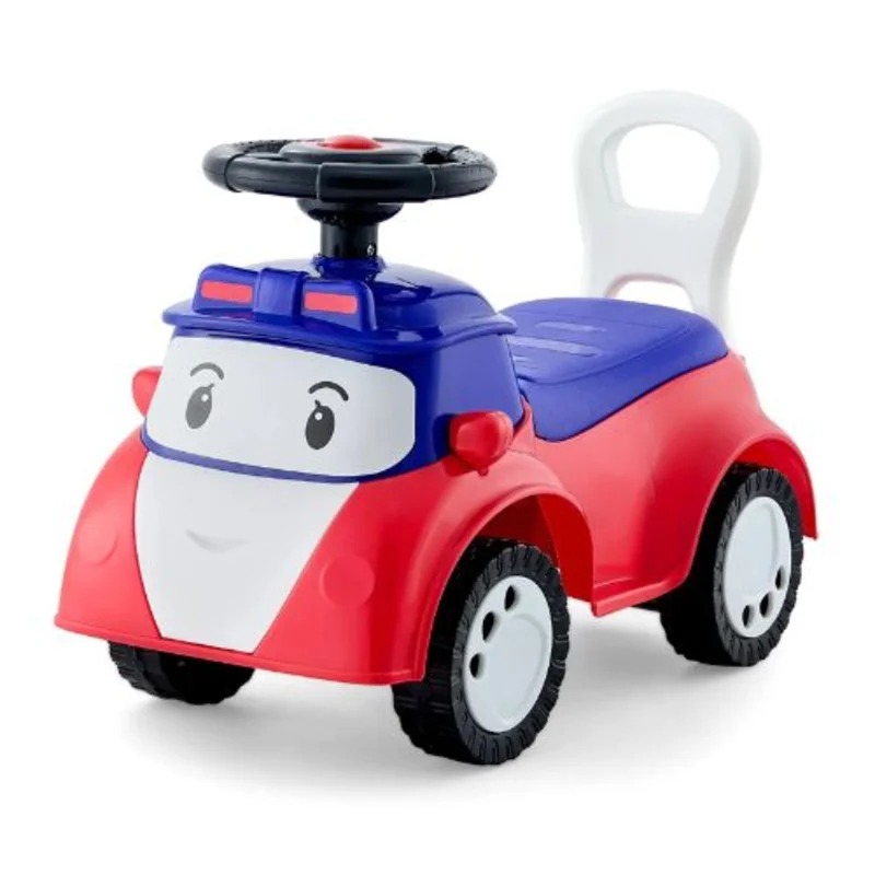 Red Ride-On Toddler Push Car with Music and Under-Seat Storage, 55 lbs Capacity, 1936 Months