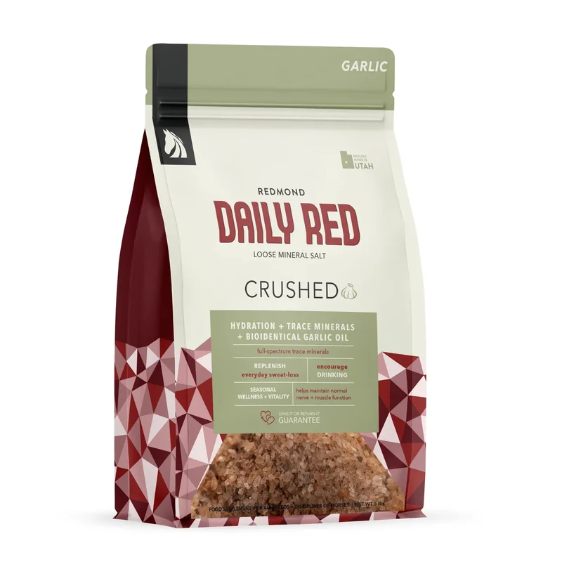 Redmond Daily Red Crushed Garlic Mineral Supplement for Horses
