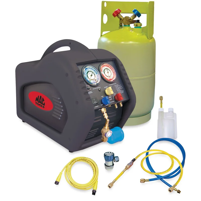 Refrigerant Recovery System with Oil Separator and Filter Dryer