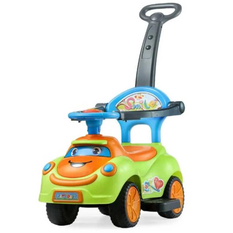 Ride-On Push Car for Toddlers 1936 Months Foot-to-Floor Buggy with Guardrails Handle & Storage, Green