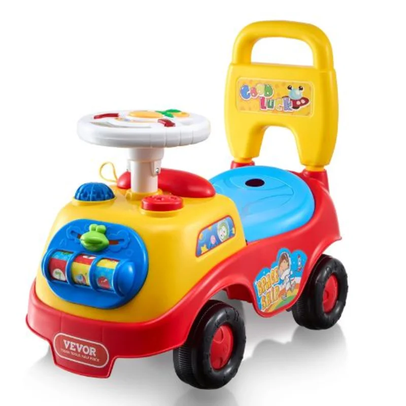 Ride-On Push Car for Toddlers Ages 13 Sit-to-Stand Racer with Music Steering Wheel & Storage for Kids