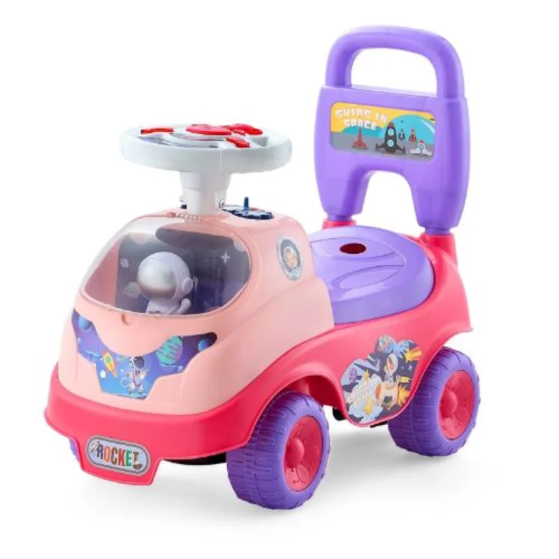 Ride-On Toddler Push Car with Horn & Music, 48.5 lbs Capacity, Under-Seat Storage, 1936 Months