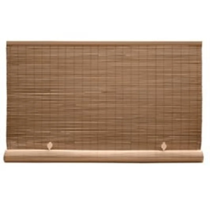 Roll Up Blind, Woodgrain PVC, 36 x 72-In.