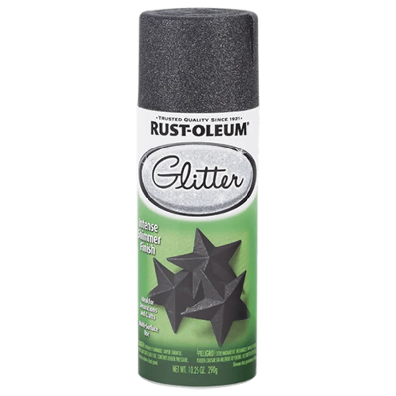 Rust-Oleum Glitter Spray Paint Midnight Black Midnight Black