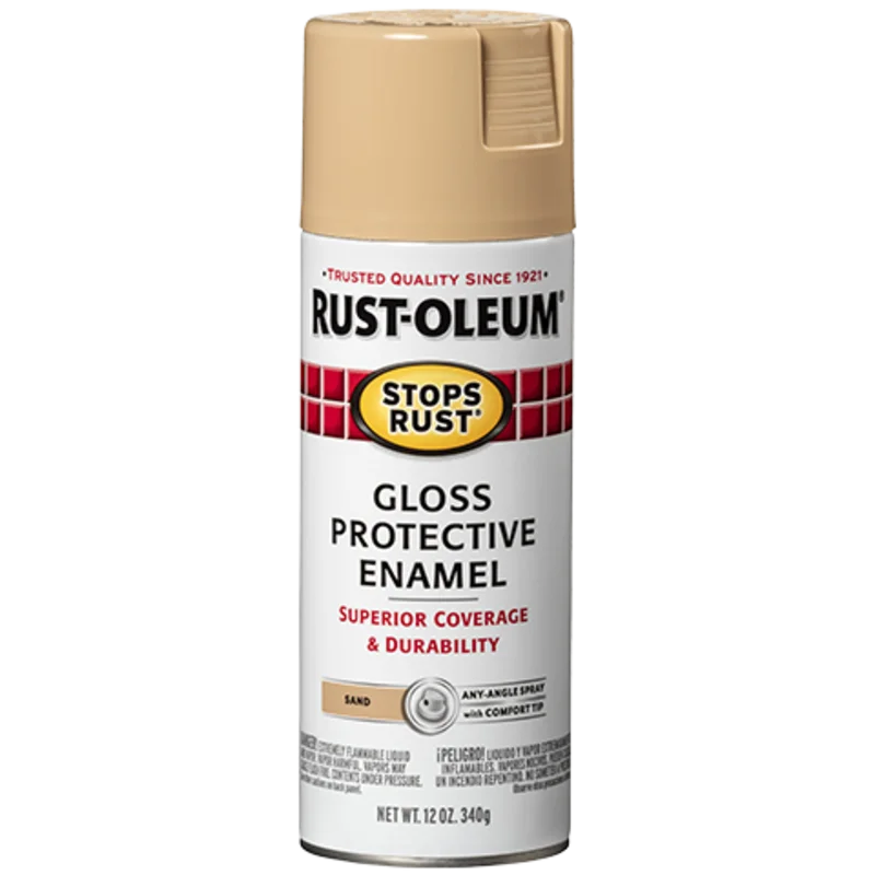 Rust-Oleum Protective Enamel Spray Paint Gloss Sand Gloss Sand