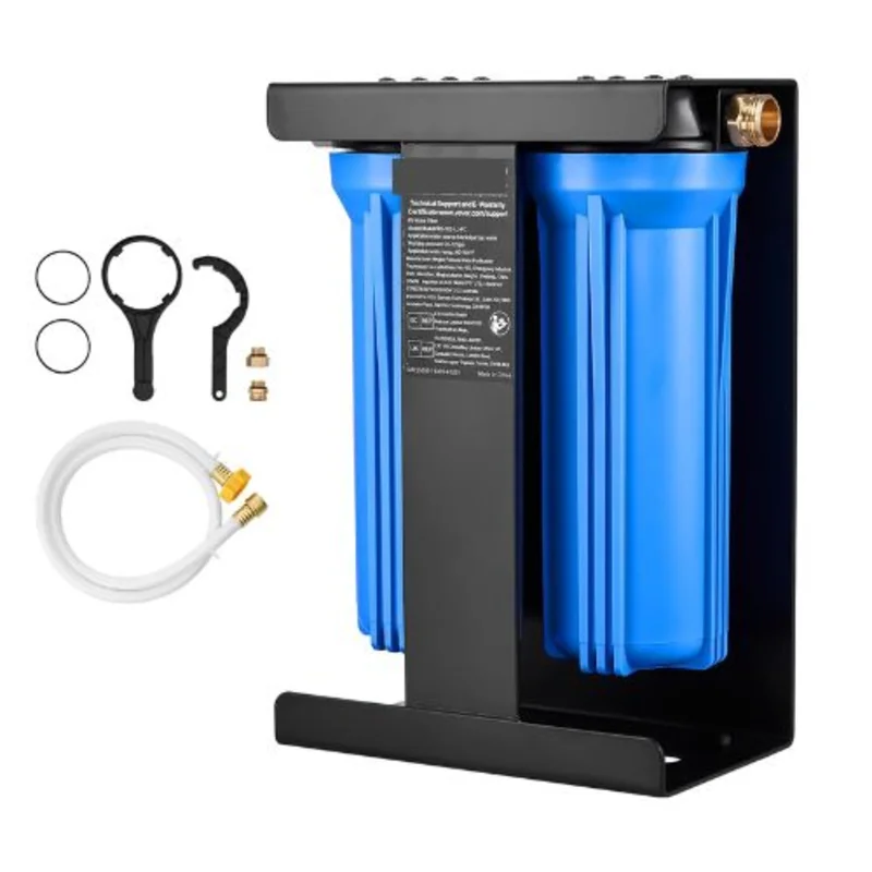 RV Water Filtration System - 2-Stage Filter for Campers Boats & Vans | Removes Chlorine Odors & Contaminants | Includes Bracket