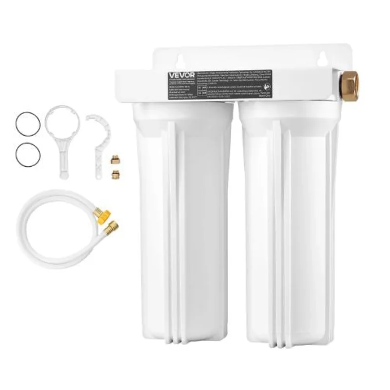 RV Water Filtration System - 2-Stage Filter for Campers Boats & Vans | Removes Sediments Chlorine & Odors