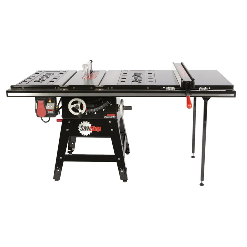 SawStop 1.75HP Contractor Saw w/ 36" Professional T-Glide Fence System, Rails & Extension Table