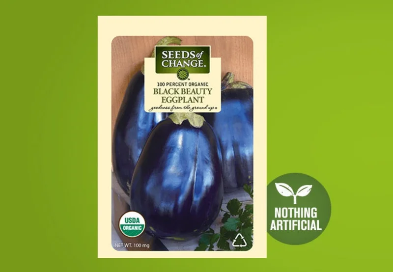 SEEDS OF CHANGE ORGANIC IMPERIAL BLACK BEAUTY EGGPLANT SEEDS