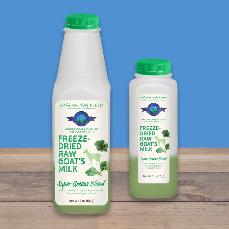 Shepherd Boy Farms Freeze-Dried Raw Goats Milk Super Greens Blend For Dogs & Cats