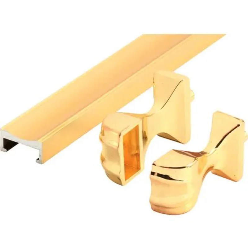 Shower Door Towel Bar and Bracket Set Prime-Line Brass M 6094
