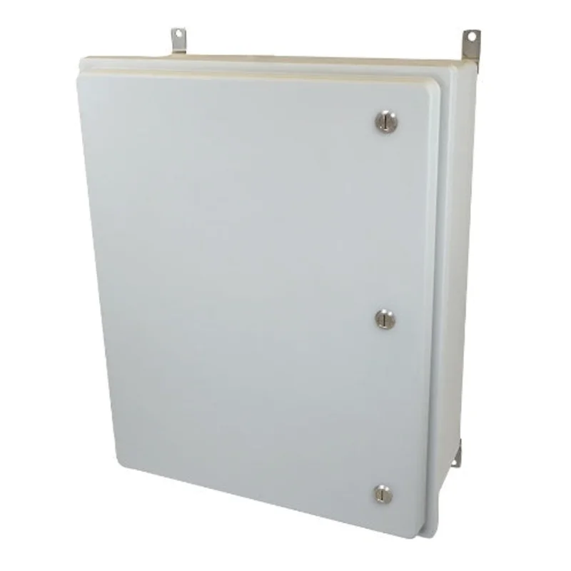 Single Door Gray Fiberglass Wall Mount Electrical Enclosure AM30248RQT