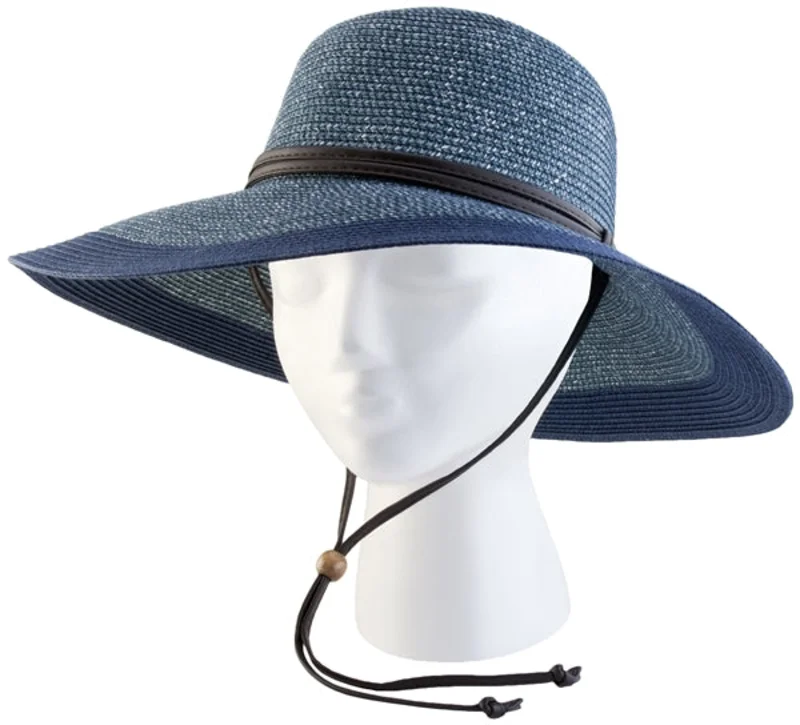 Sloggers Women's Braided Sun Hat Grey Blue Upf 50+ Grey Blue