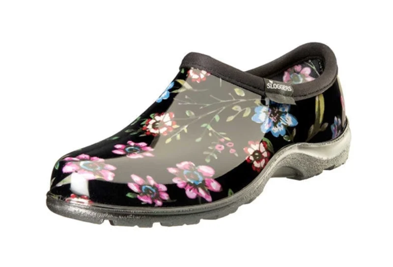 Sloggers Womens Waterproof Comfort Shoes Ditsy Spring Black