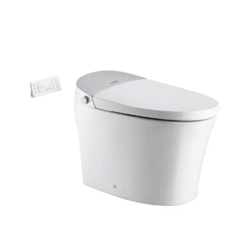 Smart Toilet with Air Drying Heated Seat Clean Nozzle Auto Freshening Easy Remote Control & LED Display