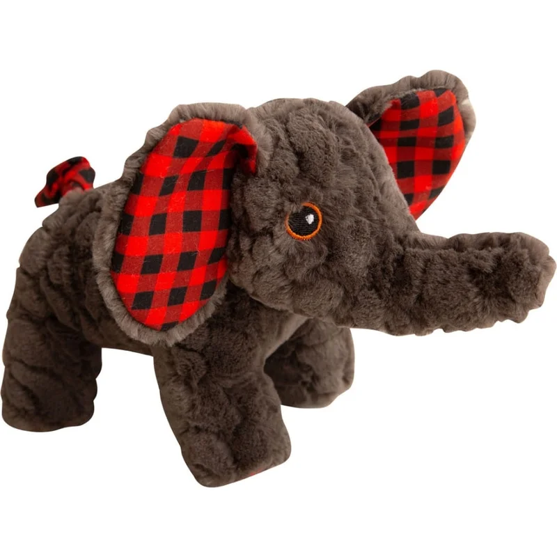 SNUGAROOZ ELI THE ELEPHANT GRAY/PLAID