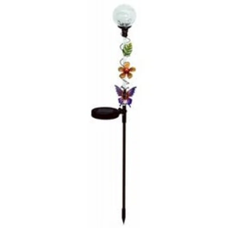 Solar Stake Light, Color-Changing Ball With Butterfly