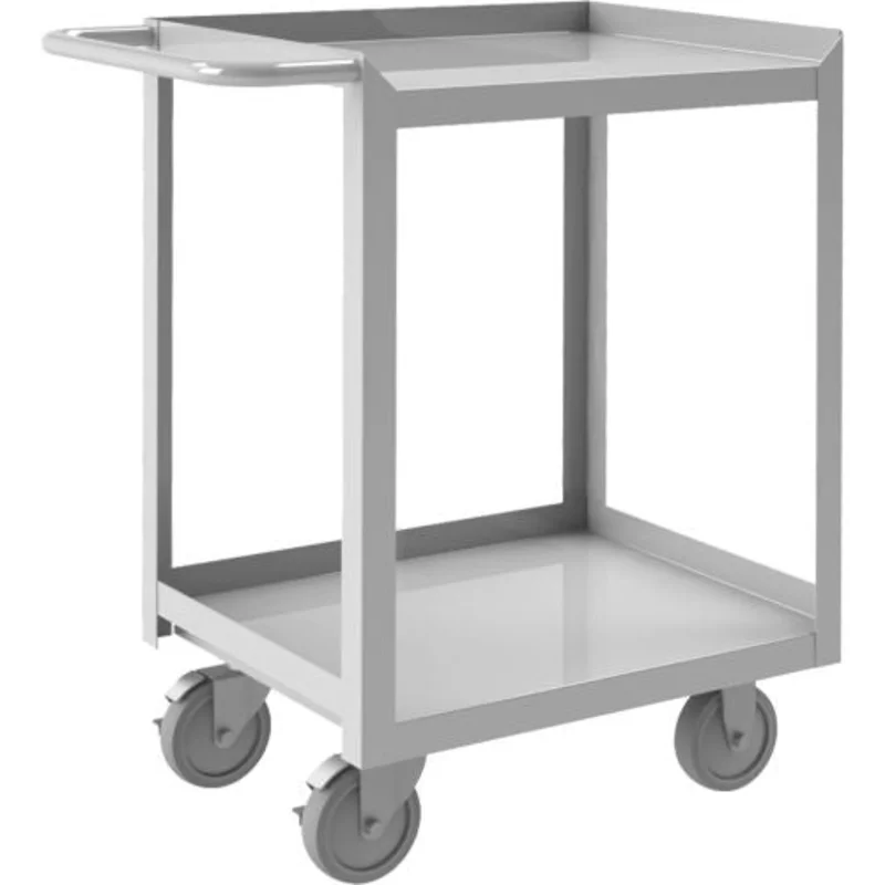Stock Cart With Side Brake Durham Mfg Stainless Steel Cap 42"L x 24-1/8"W x 35"H 1200 lb SRSC1624362FLD5PU