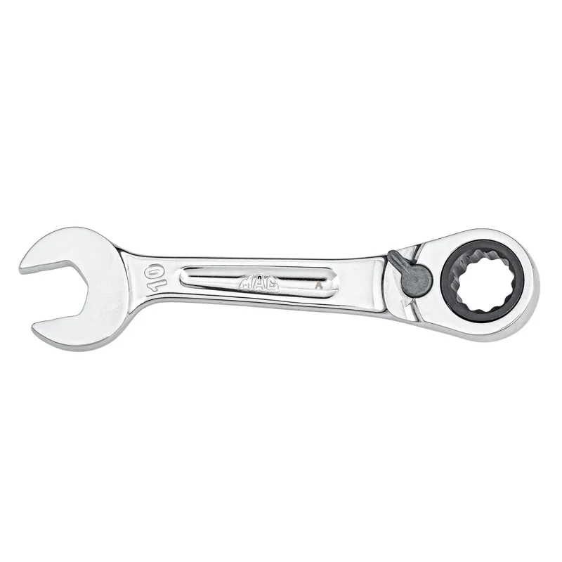 Stubby Reversible Ratcheting Wrench Set 10mm - 12-PT.