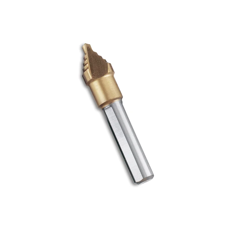 Stubby Titanium-Nitride Coated Stepped Drill Bit 1/8" - 3/8" (5 steps)