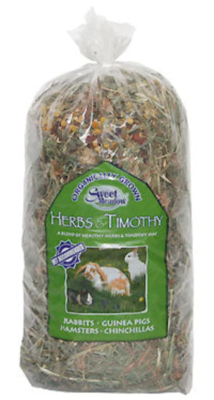 Sweet Meadow Farm Organically Grown Timothy With Herbs Small Animal Treat
