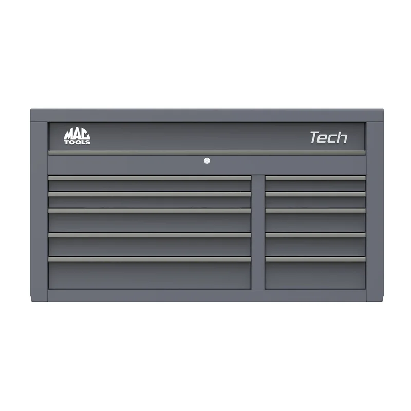 Tech Series 10-Drawer Top Chest - Carbon Gray