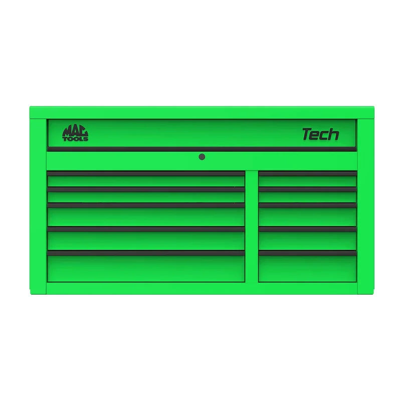 Tech Series 10-Drawer Top Chest - Lime Green