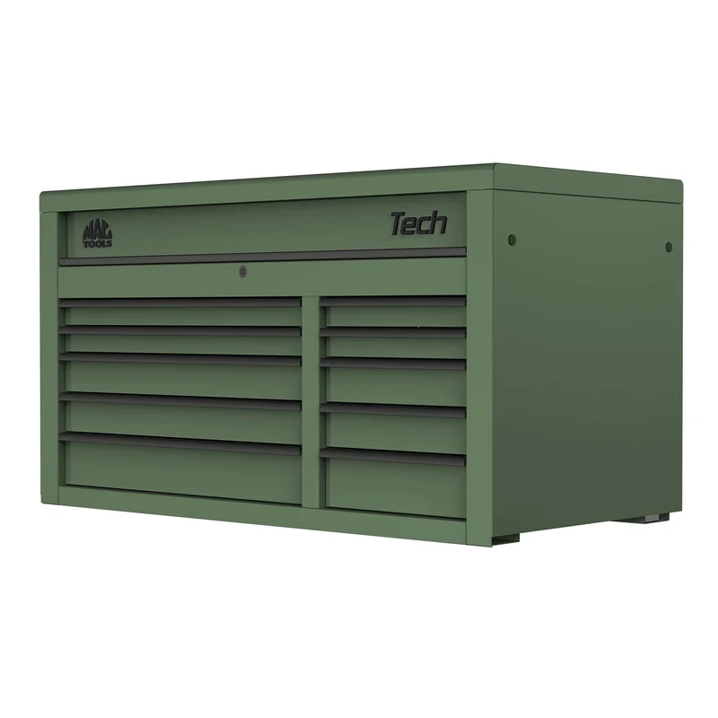 Tech Series 10-Drawer Top Chest - Olive Green