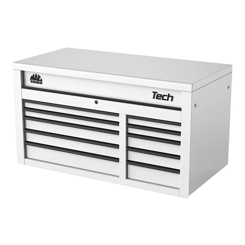 Tech Series 10-Drawer Top Chest - Titanium White
