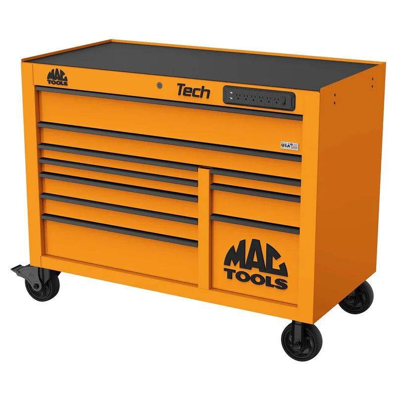 Tech Series 10-Drawer Workstation - Fireball Orange