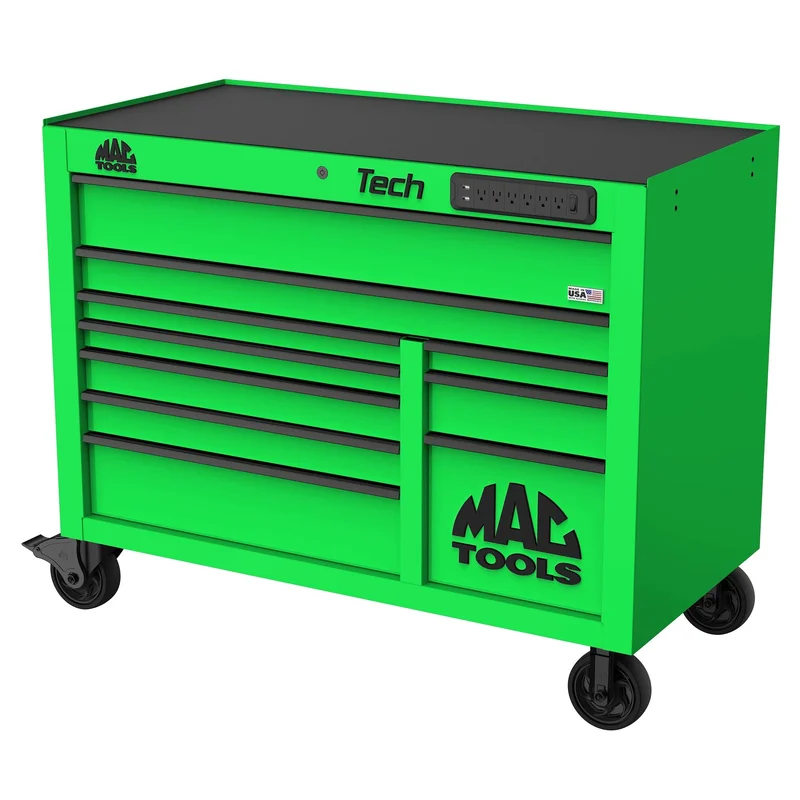 Tech Series 10-Drawer Workstation - Lime Green