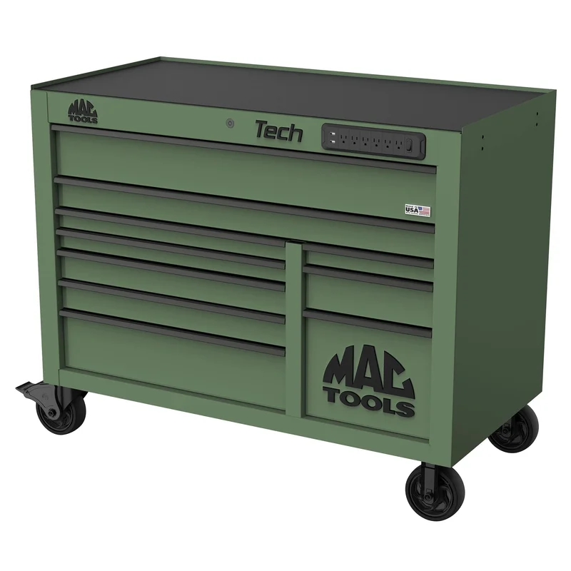 Tech Series 10-Drawer Workstation - Olive Green