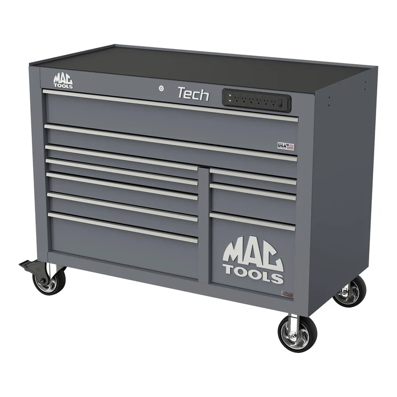 Tech Series 10-Drawer Workstation with PowerTech Drawer - Carbon Gray