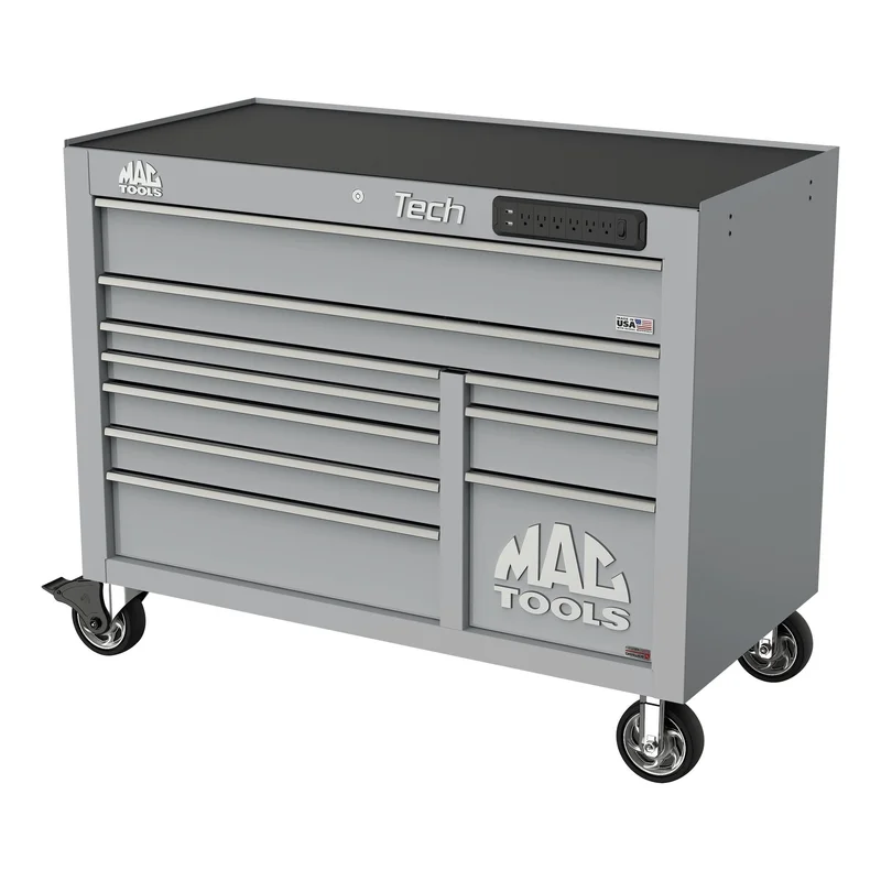 Tech Series 10-Drawer Workstation with PowerTech Drawer - Mica Gray