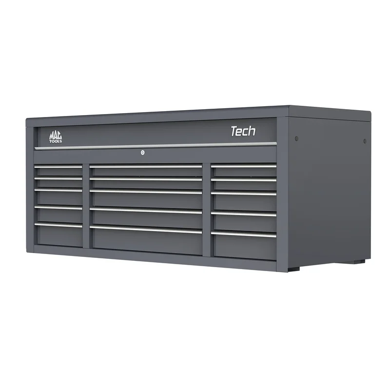 Tech Series 15-Drawer Top Chest - Carbon Gray