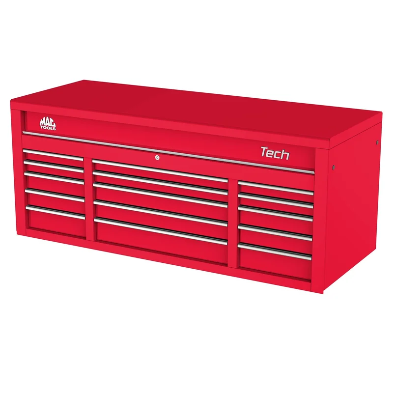 Tech Series 15-Drawer Top Chest - Firebrick Red