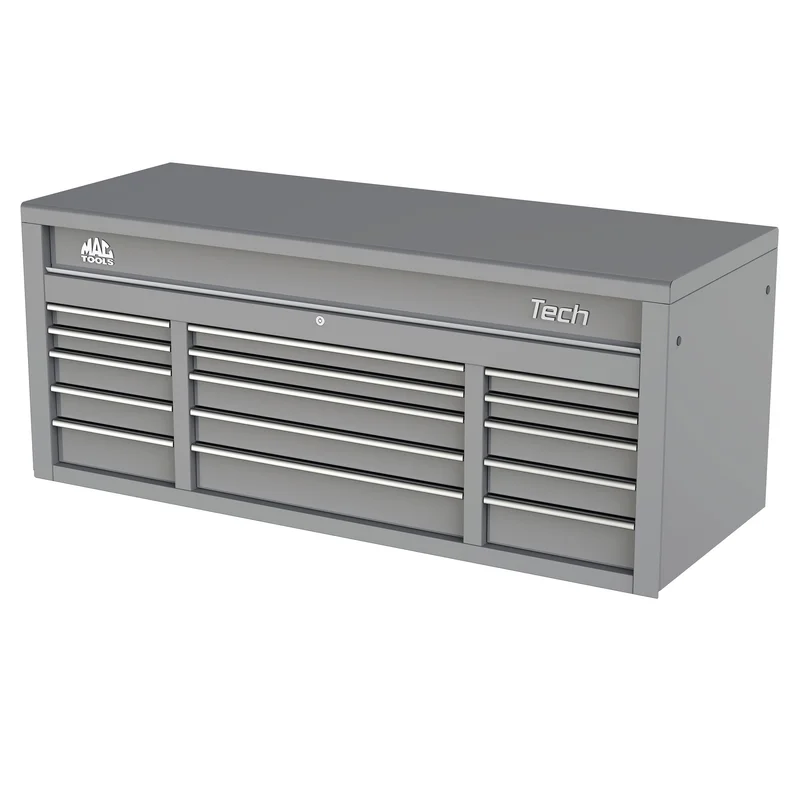 Tech Series 15-Drawer Top Chest - Mica Gray