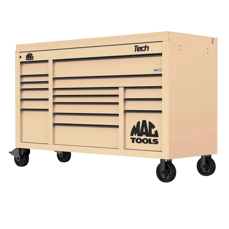 Tech Series 16-Drawer Drop Top Workstation - Desert Tan