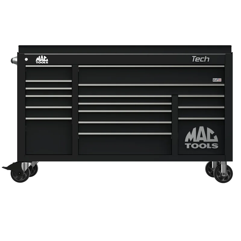 Tech Series 16-Drawer Drop Top Workstation - Galaxy Black